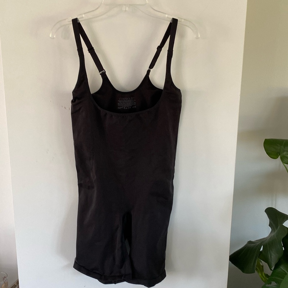 CONTROL IT one piece shaper shape wear black shorts bodysuit 2XL